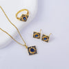 Women's Copper Geometric Light Luxury Electroplated Pendant Necklace With O Word Chain
