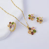 Women's Copper Geometric Light Luxury Electroplated Pendant Necklace With O Word Chain