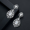 Women's Copper Geometric Long Pendant Earrings Simple Electroplated Fashion Statement Earrings For Elegant Evening Wear