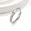Women's Copper Geometric Meteor Zircon Ring Electroplated Simple Fashion