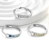 Women's Copper Geometric Meteor Zircon Ring Electroplated Simple Fashion