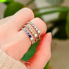 Women's Copper Geometric Meteor Zircon Ring Electroplated Simple Fashion