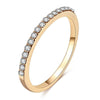 Women's Copper Geometric Microencrusted Zircon Ring
