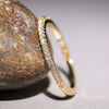 Women's Copper Geometric Microencrusted Zircon Ring