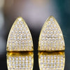 Women's Copper Geometric Microinlaid Zircon Earrings Chic Style