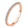 Women's Copper Geometric Microinlaid Zircon Ring Electroplated