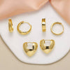 Women's Copper Geometric Minimalist Electroplated Earrings