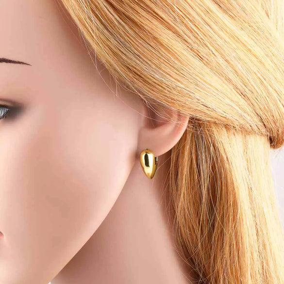 Women's Copper Geometric Minimalist Electroplated Earrings
