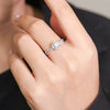 Women's Copper Geometric Moissanite Ring