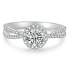 Women's Copper Geometric Moissanite Ring