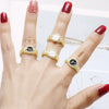 Women's Copper Geometric Open Ring Jewelry With 18K Gold Plated Electroplating