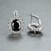 Women's Copper Geometric Oval Earrings With Zirconia Palace Style Fashion Retro