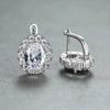 Women's Copper Geometric Oval Earrings With Zirconia Palace Style Fashion Retro