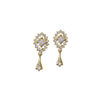 Women's Copper Geometric Oval Pendant Earrings Retro Style