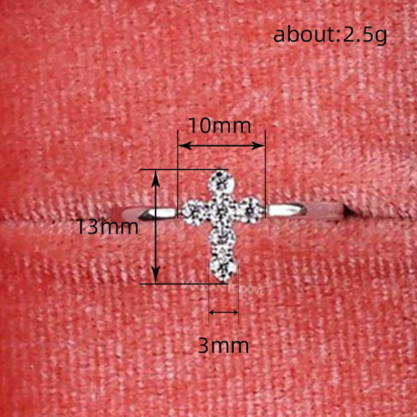 Women's Copper Geometric Pattern Microinlaid Zirconia Rings