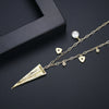 Women's Copper Geometric Pendant Necklace With Zircon Inlay And Electroplated Finish Ochain Fashion Jewelry