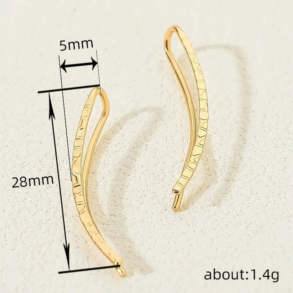 Women's Copper Geometric Personality Earrings With Electroplating Design