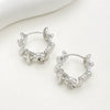 Women's Copper Geometric Pleated Electroplated Earrings