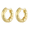 Women's Copper Geometric Pleated Electroplated Earrings