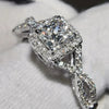 Women's Copper Geometric Princess Style Ring With Zirconia
