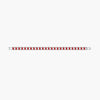 Women's Copper Geometric Rectangular Bracelet With Glass Color Block Zircon Detail