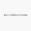 Women's Copper Geometric Rectangular Bracelet With Glass Color Block Zircon Detail