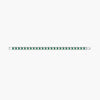 Women's Copper Geometric Rectangular Bracelet With Glass Color Block Zircon Detail