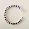 Women's Copper Geometric Rectangular Bracelet With Glass Color Block Zircon Detail