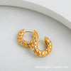 Women's Copper Geometric Rhombus Diamond Earrings