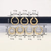 Women's Copper Geometric Ring Earrings With Electroplating Chic Style Fashion Jewelry