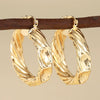 Women's Copper Geometric Ring Earrings With Electroplating Chic Style Fashion Jewelry