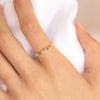 Women's Copper Geometric Ring With Irregular Colorful Zircon Round Electroplated Fashion Index Finger Tail Ring