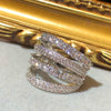 Women's Copper Geometric Ring With Microinlaid Zircon Fashion Jewelry