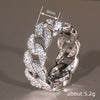 Women's Copper Geometric Ring With Zirconia Light Luxury Style
