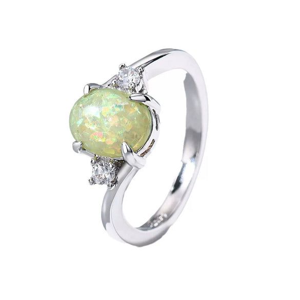 Women's Copper Geometric Simulated Diamond Ring Set With Precious Stones