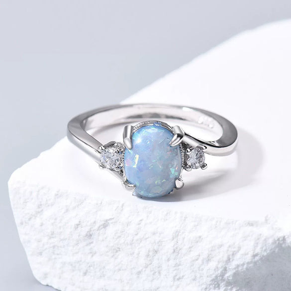 Women's Copper Geometric Simulated Diamond Ring Set With Precious Stones