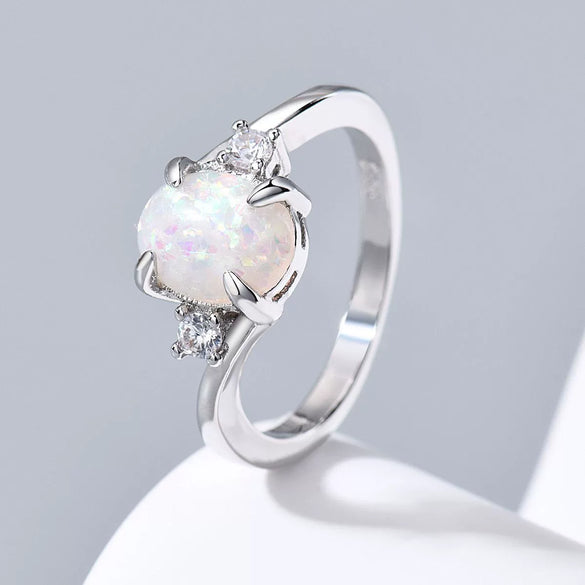 Women's Copper Geometric Simulated Diamond Ring Set With Precious Stones