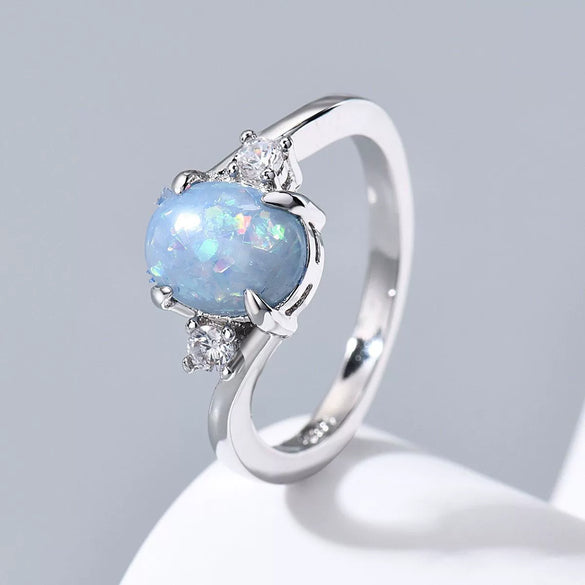 Women's Copper Geometric Simulated Diamond Ring Set With Precious Stones