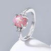 Women's Copper Geometric Simulated Diamond Ring Set With Precious Stones