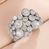 Women's Copper Geometric Starry Zircon Inlaid Ring