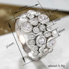 Women's Copper Geometric Starry Zircon Inlaid Ring