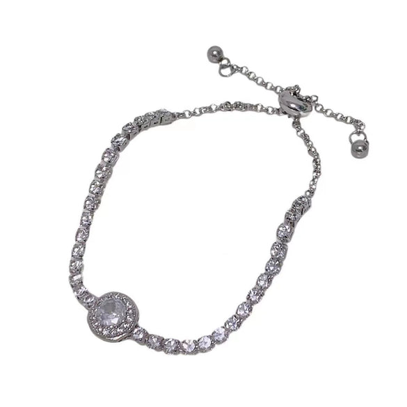 Women's Copper Geometric Style Electroplated Diamond Bracelet