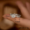 Women's Copper Geometric Style Flower Ring With Imitation Moissanite And Zirconia