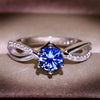 Women's Copper Geometric Style Imitation Moissanite Ring