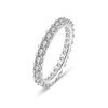 Women's Copper Geometric Style Simulated Diamond Ring With Electroplating