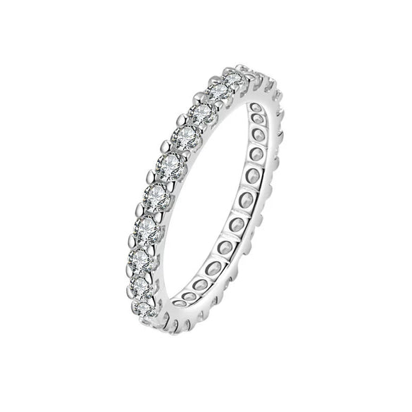 Women's Copper Geometric Style Simulated Diamond Ring With Electroplating
