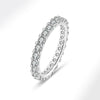 Women's Copper Geometric Style Simulated Diamond Ring With Electroplating