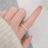 Women's Copper Geometric Style Simulated Diamond Ring With Electroplating