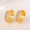 Women's Copper Geometric Stylish Star Earrings With Zircon Treatment