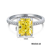 Women's Copper Geometric Sugar Cube Ring With Zirconia